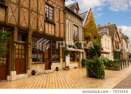 timbered houses in Amboise, France 7835858