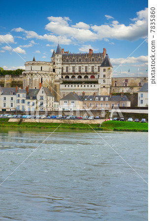 Amboise castle over river, France Amboise castle over river, France 7835860