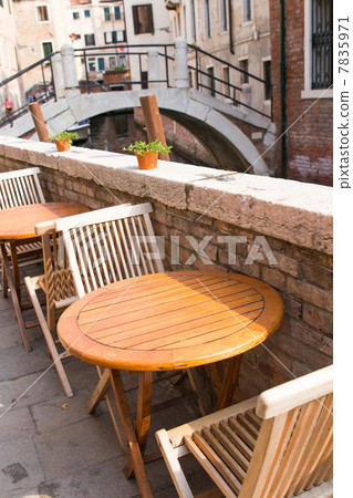 Cafe along the canal (Italy - Venice) 7835971