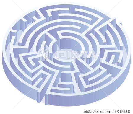 三維圓形迷宮 7837318