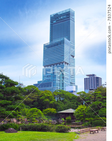 Abeno Harukasu and Japanese garden 7837524