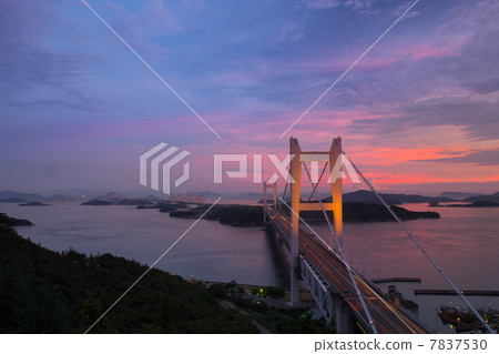 瀨戶大橋橋燈亮起 7837530
