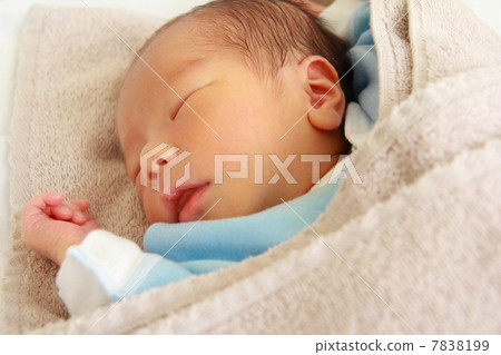 剛出生的嬰兒（睡覺的臉） 7838199