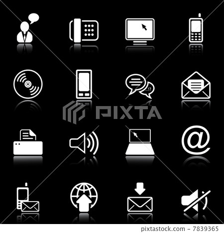 Communication icon set - black series - Stock Illustration [7839365 ...