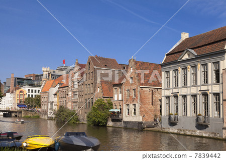 River channel and buildings River channel and buildings 7839442