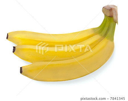 bunch of three bananas isolated on white background bunch of three bananas isolated on white background 7841345