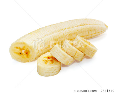 fresh sliced banana isolated on white background fresh sliced banana isolated on white background 7841349