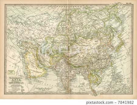 The early 20 th century old map "Asia" The early 20 th century old map "Asia" 7841982