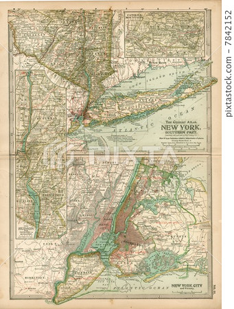 The early 20 th century old map "New York" 7842152