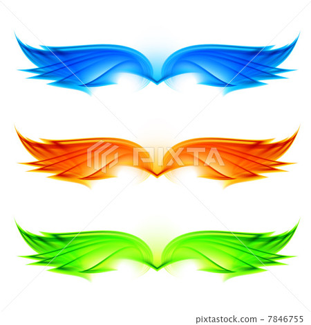 Abstract wings set  7846755