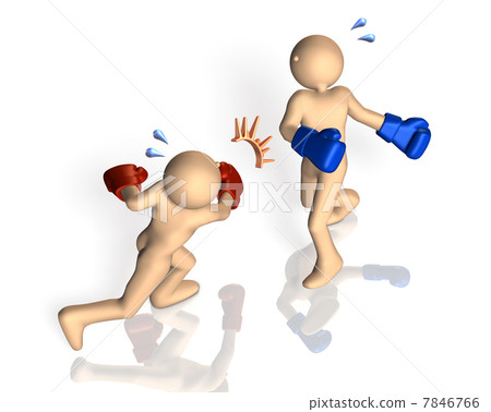 3D回報了與被畫的擊倒的圖像 7846766