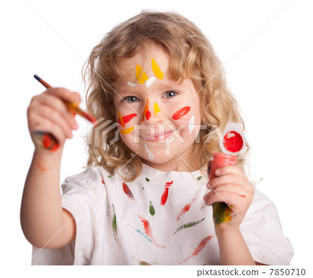 Girl, draws paint Girl, draws paint 7850710