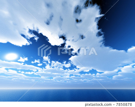 Wind and clouds with the sea 7850878