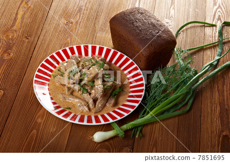 Beef Stroganoff  closeup 7851695