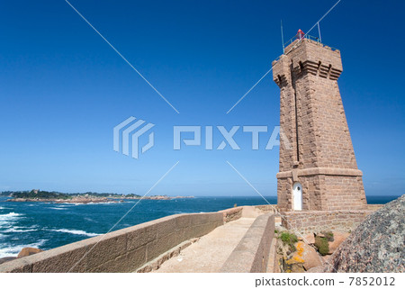 lighthouse in the rocks on Pink Granite Coast in Franc 7852012