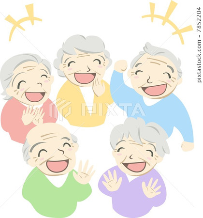 Grinning Laughing Old Man 7852204