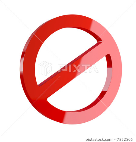 Deny symbol isolated Deny symbol isolated 7852565