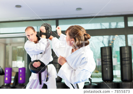 Martial Arts sport training in gym Martial Arts sport training in gym 7855873