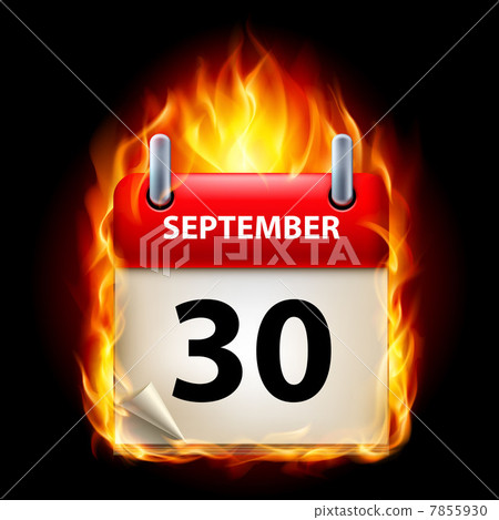 Burning calendar 7855930
