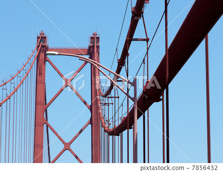 Fragment modern cable-stayed bridge 7856432