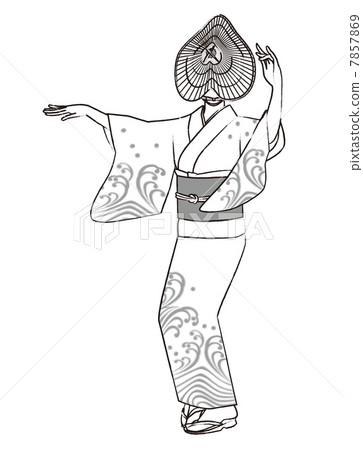 A woman dancing in Okasaka 7857869