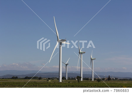 Nature · Environmental problems Wind turbine wind power generator France 7860883