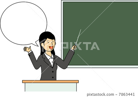 Teachers who take classes in front of the blackboard Teachers who take classes in front of the blackboard 7863441