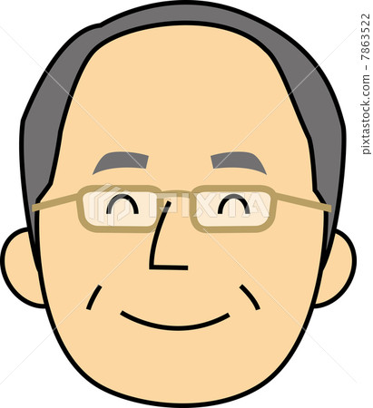Smiley face 60 male officer of men's face Smiley face 60 male officer of men's face 7863522