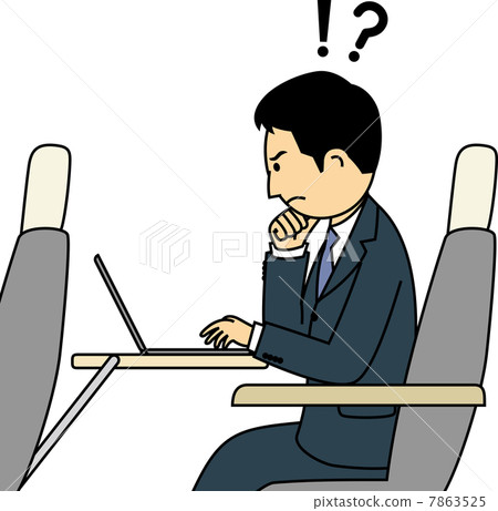 移動時在PC上有問題的工薪族 7863525