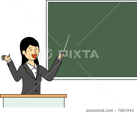 Teachers who take classes in front of the blackboard Teachers who take classes in front of the blackboard 7863542