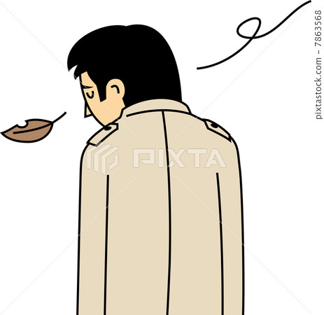 A businessman who drops the shoulder of withering wood 7863568