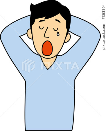 打呵欠的年輕人 7863594