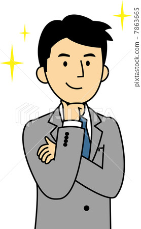 Businessmen taking decisive poses - Stock Illustration [7863665] - PIXTA