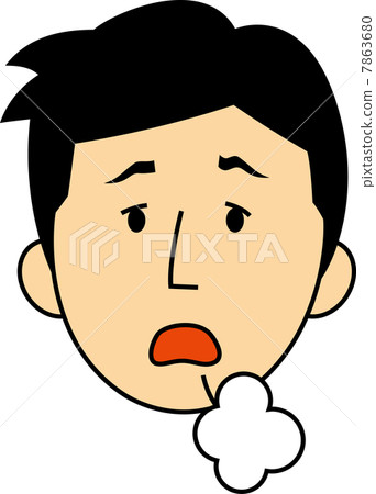 一個嘆息20多歲的辦公室工作人員的臉 7863680