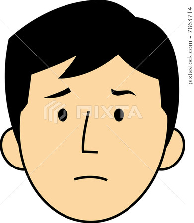 令人尷尬的三十多歲辦公室工作人員的臉 7863714