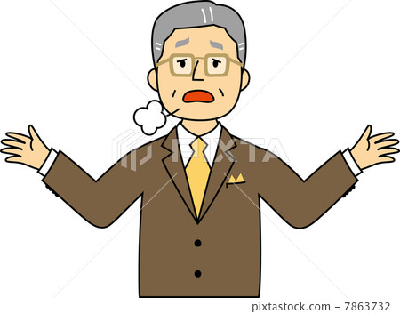 A sighing 60s office worker 7863732