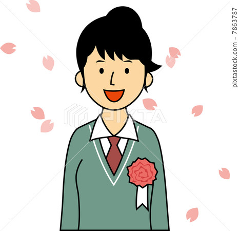 10個大小的女孩高中學生穿著制服微笑 10個大小的女孩高中學生穿著制服微笑 7863787