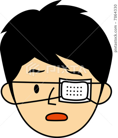 The face of a boys schoolboy who wears an eyepatch The face of a boys schoolboy who wears an eyepatch 7864330