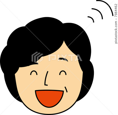 Laughing 50's OL's face 7864462