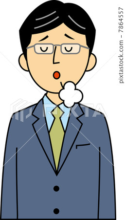 A sighing 40s office worker A sighing 40s office worker 7864557