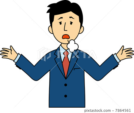 A sighing 20s businessman A sighing 20s businessman 7864561