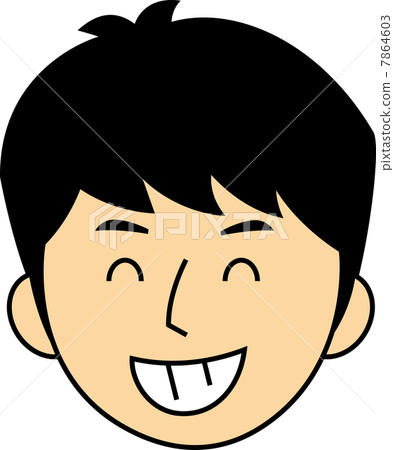 Face of a teenage boys junior high school student smiling with grinning 7864603