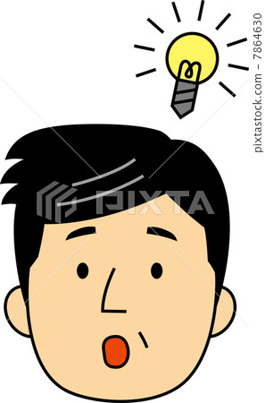 Face of a flashing 50s office worker - Stock Illustration [7864630] - PIXTA