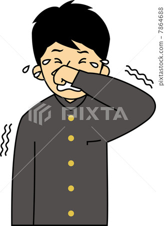 Crying teens Men's junior high school students 7864688