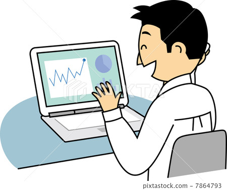 Male businessman in his 20s negotiating on the phone 7864793