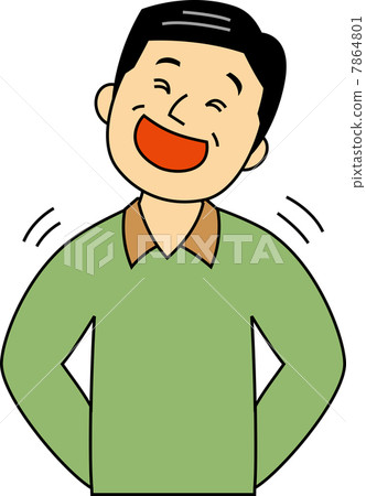 一個60多歲的男人笑得很開心 7864801