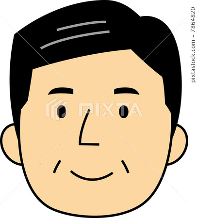 Male's face in her 60s smile 7864820