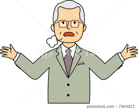 A sighing 70s office worker 7864825