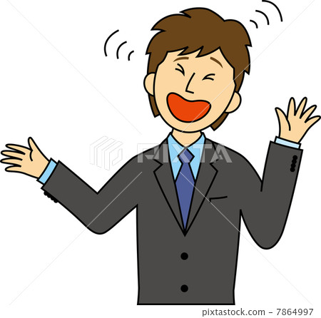 A laughing twenties businessman 7864997