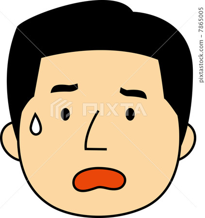 The face of a salaried worker in his forties troubled sweating The face of a salaried worker in his forties troubled sweating 7865005